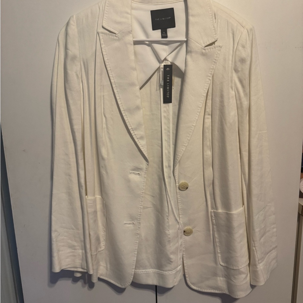 The Limited White linen Blazer